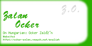 zalan ocker business card